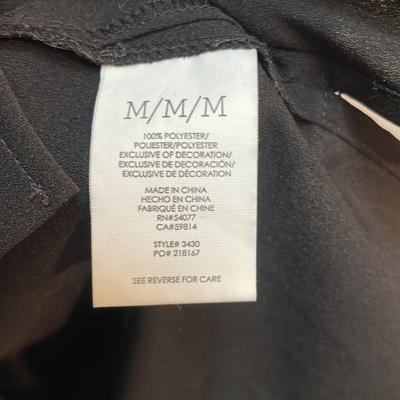 Cabi black blouse medium.  Style 3430 - Picture 3 of 3